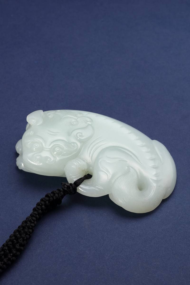 清 白玉瑞兽