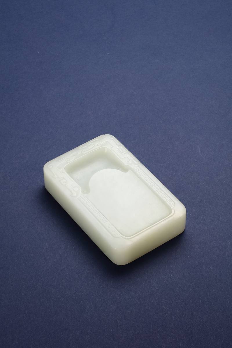 清 白玉砚