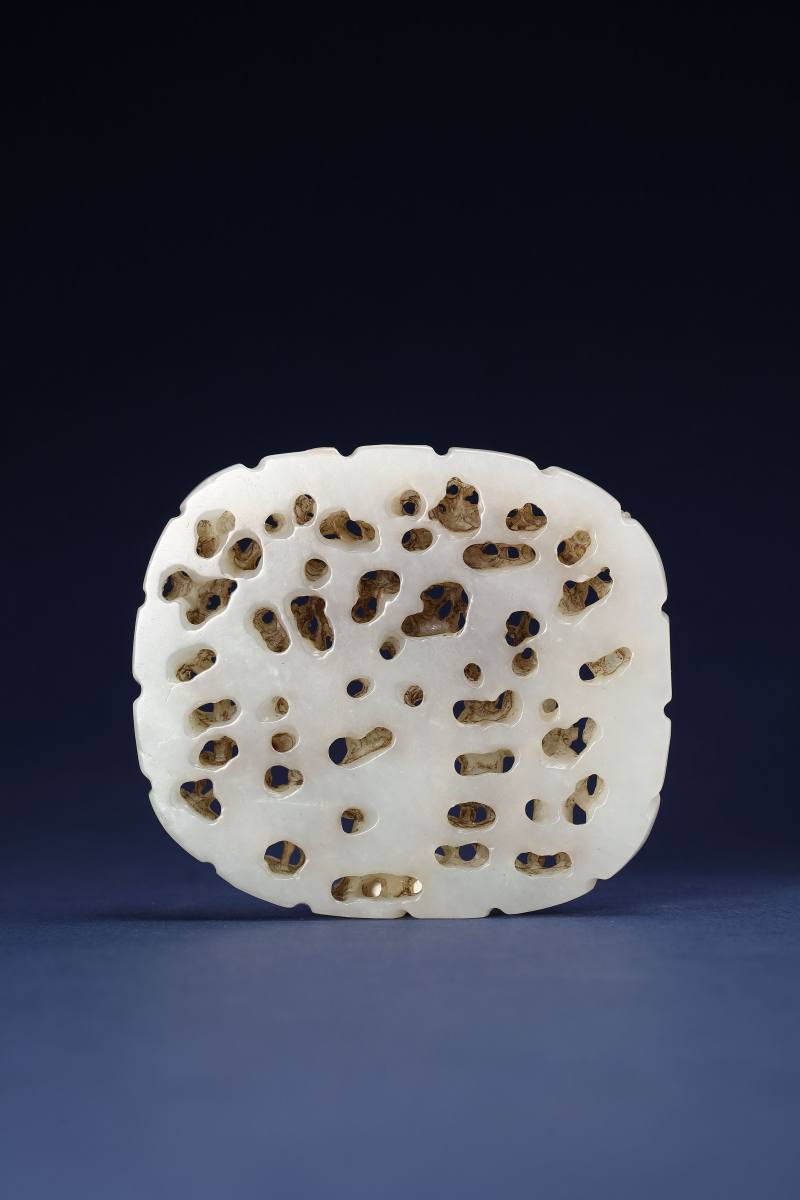 清 白玉松鹤延年瓦子 - 图3