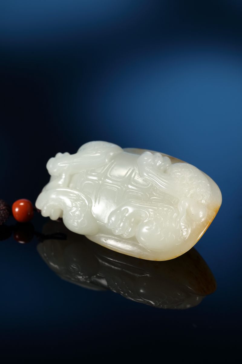 当代 和田玉籽料龙龟把件 - 图6