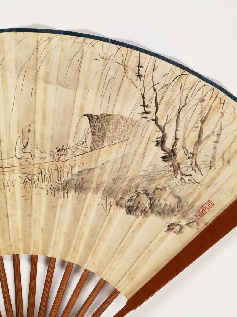 壬午（1942年）作 钱松嵒、云楼 听笛观月·行书五言诗 - 图4