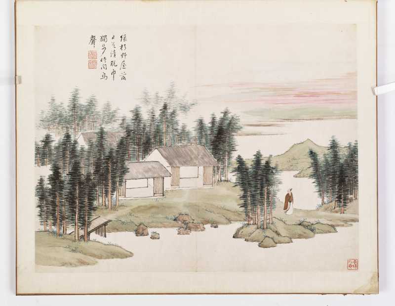 张深 山水人物册 - 图8