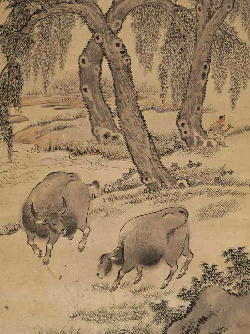戊戌（1718年）作 杨晋（款） 柳溪放牧 - 图13