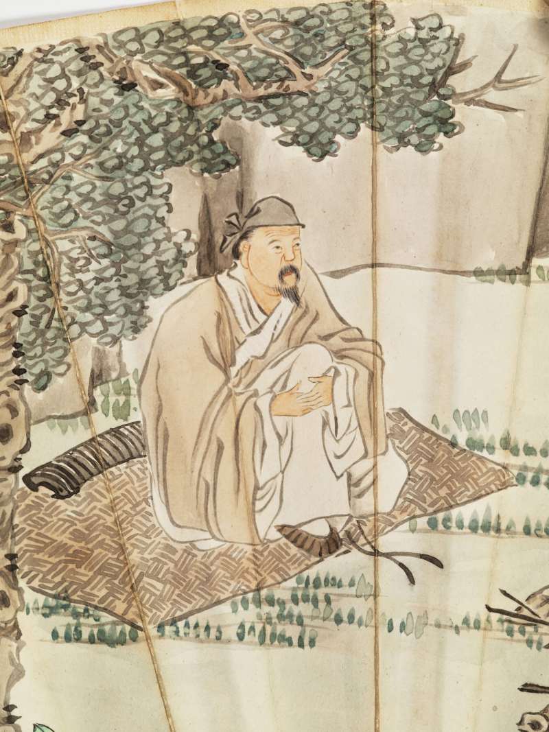 玄默掩茂（1922年）作 吴仲熊 停琴赏荷·铸剑图 - 图6