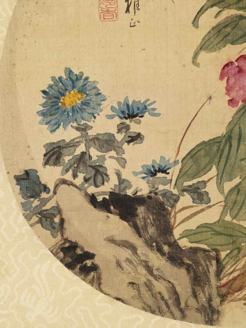 乙未（1895年）作 金心兰 花卉二帧 - 图3
