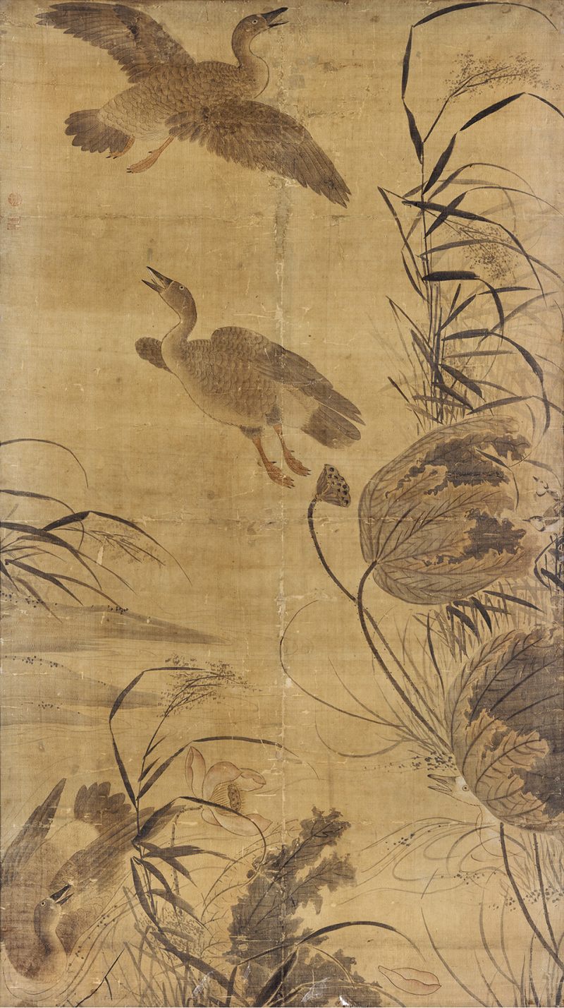 佚名 荷塘芦雁