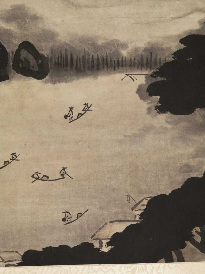 丙寅（1686年）作 胡玉昆（款） 捕鱼图 - 图7