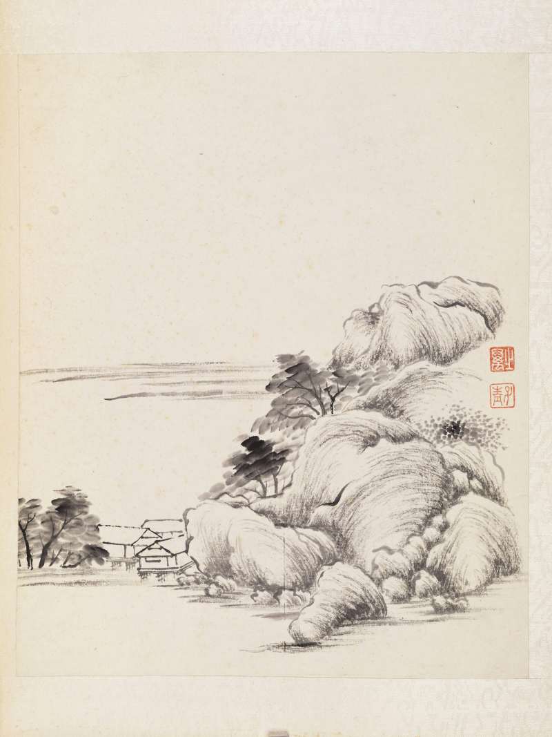 同治丙寅（1866年）作 张之万 墨笔山水册 - 图29