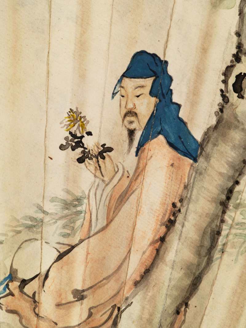 沈洞尘、司华峰 爱菊·行书 - 图5