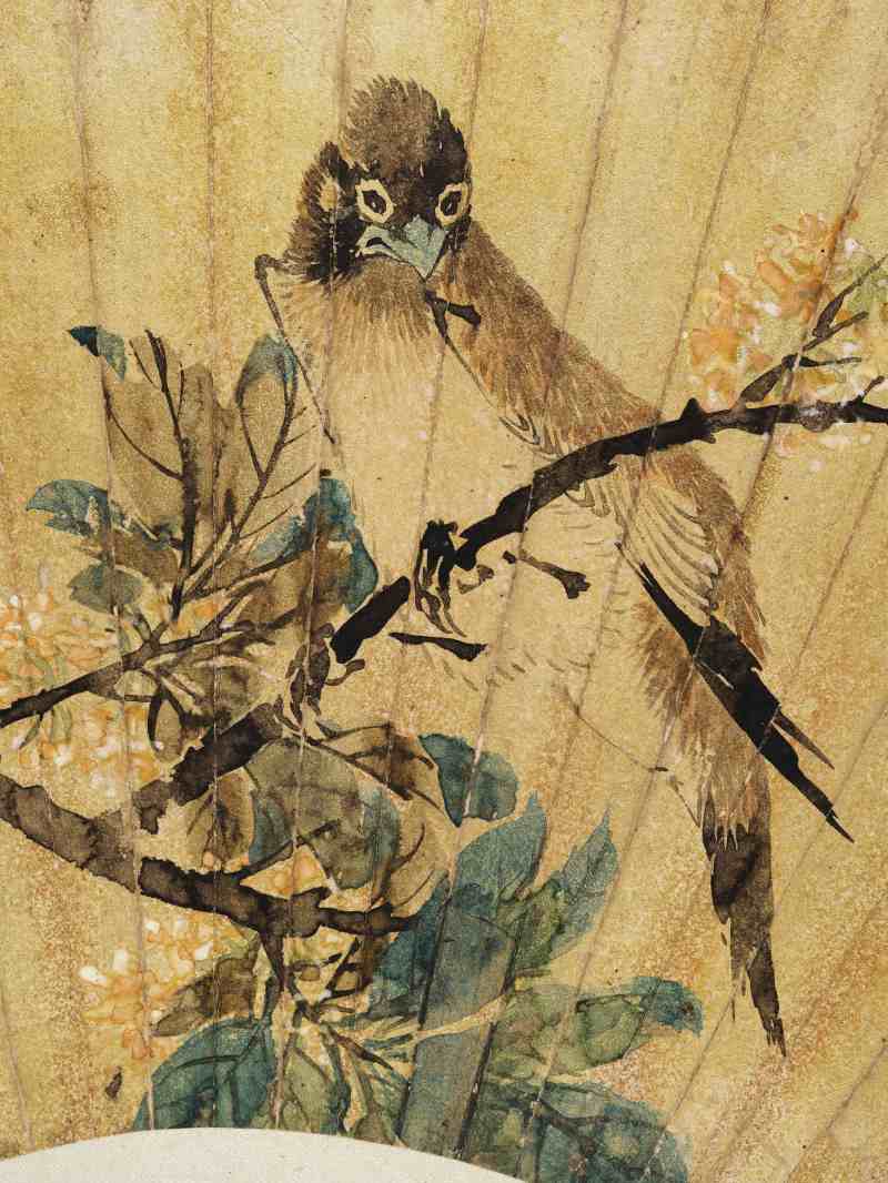 任薰 高士、花鸟二帧 - 图13
