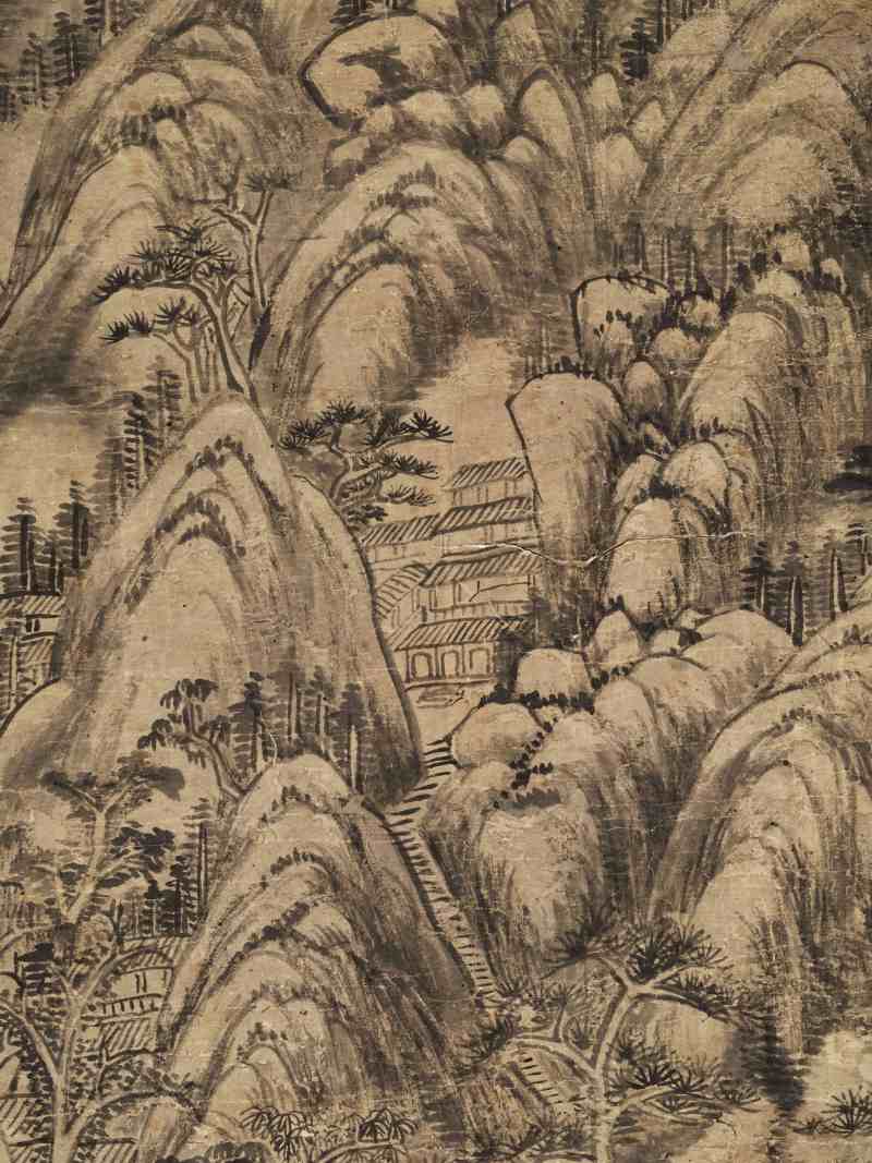乾隆己未（1739年）作 温仪 仿董山水 - 图7