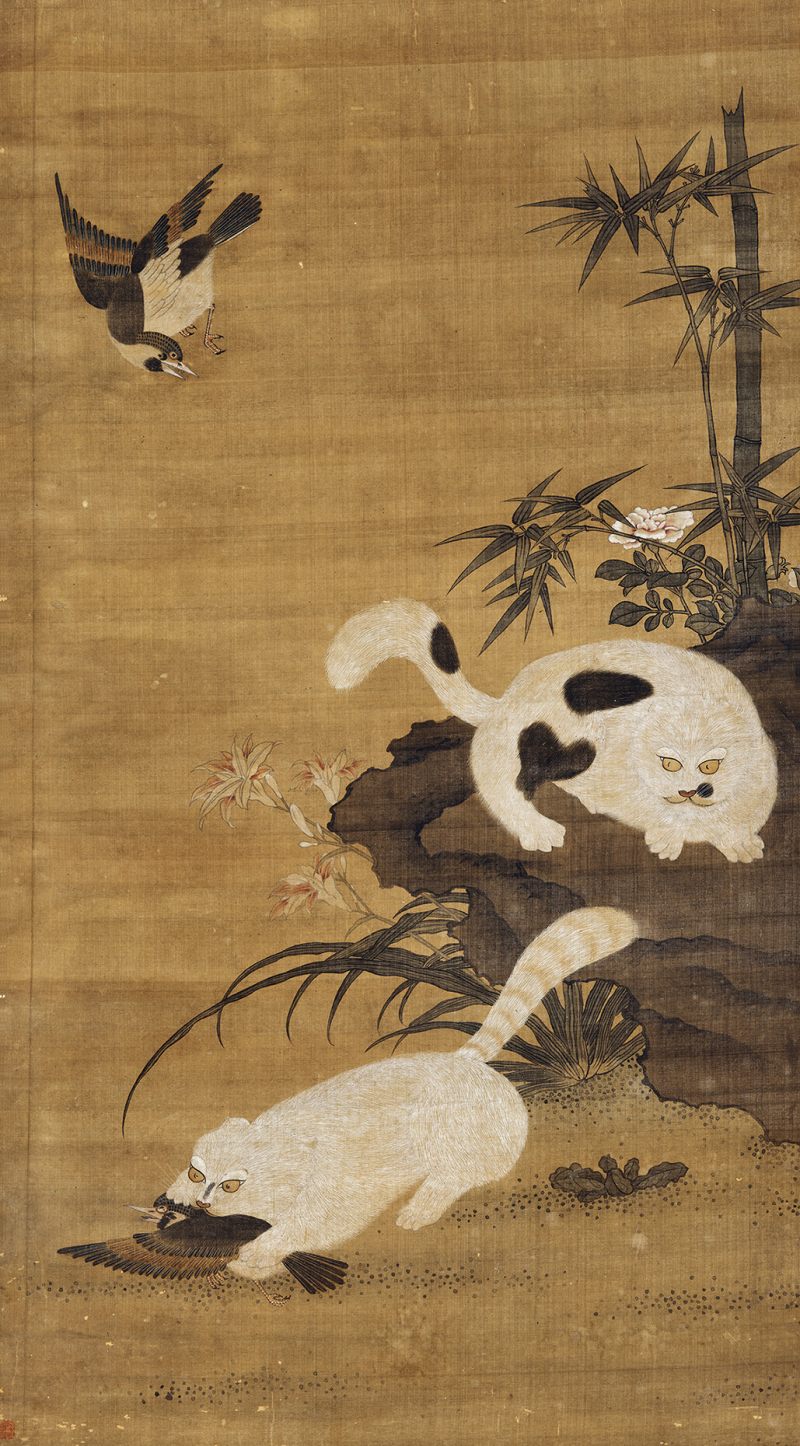 佚名 猫雀图