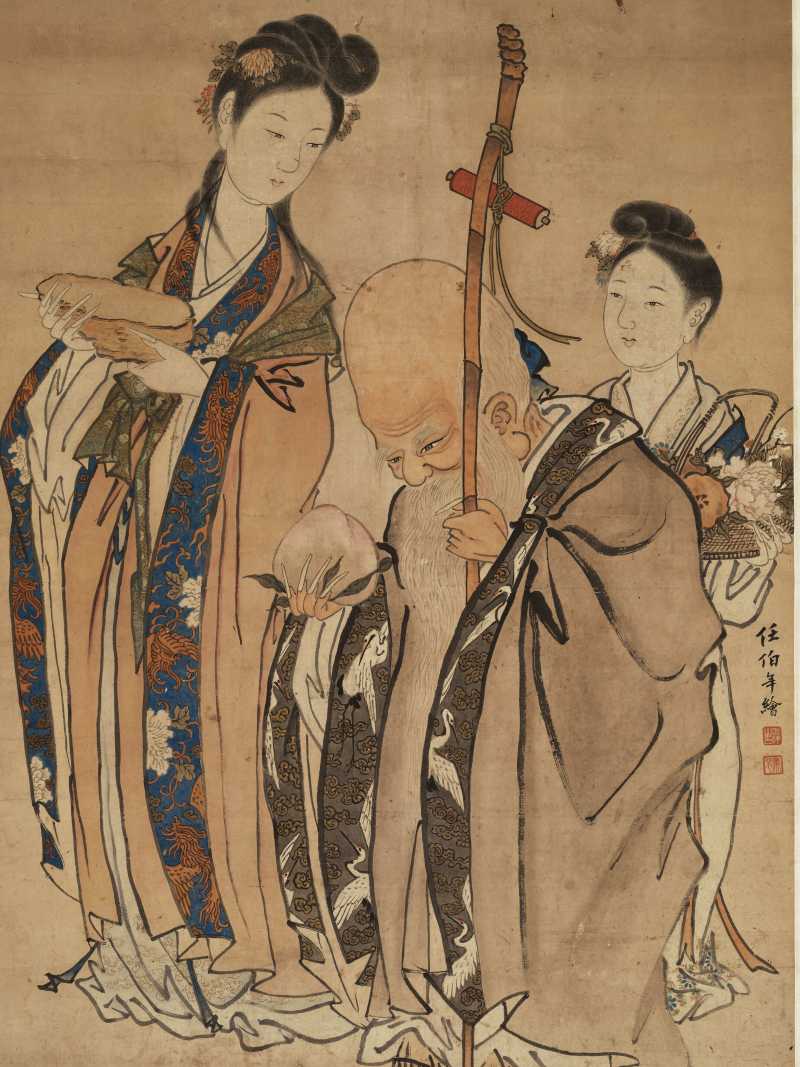 任颐（款） 祝寿图 - 图14