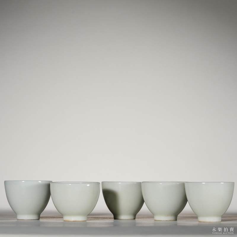 清 白釉酒杯（五只） - 图6