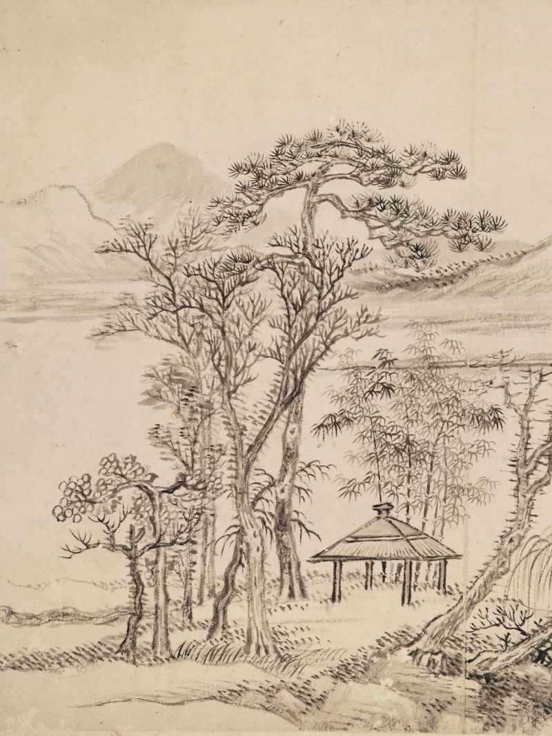 庚申（1680年）作 王翚（款） 仿元人山水二帧 - 图13
