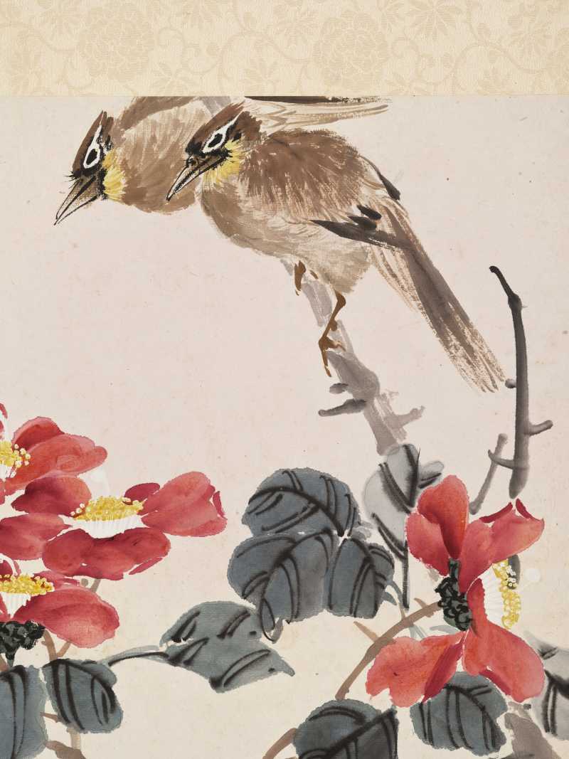 癸酉（1933年）、庚辰（1940年）、1941年作 朱文侯、叶潞渊、王师子等 各家花卉七帧 - 图44