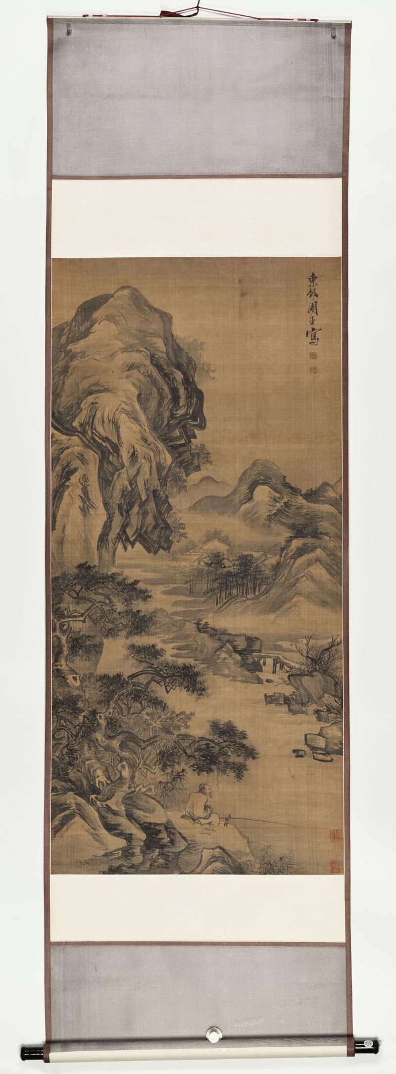 周臣（款） 溪山独钓 - 图2