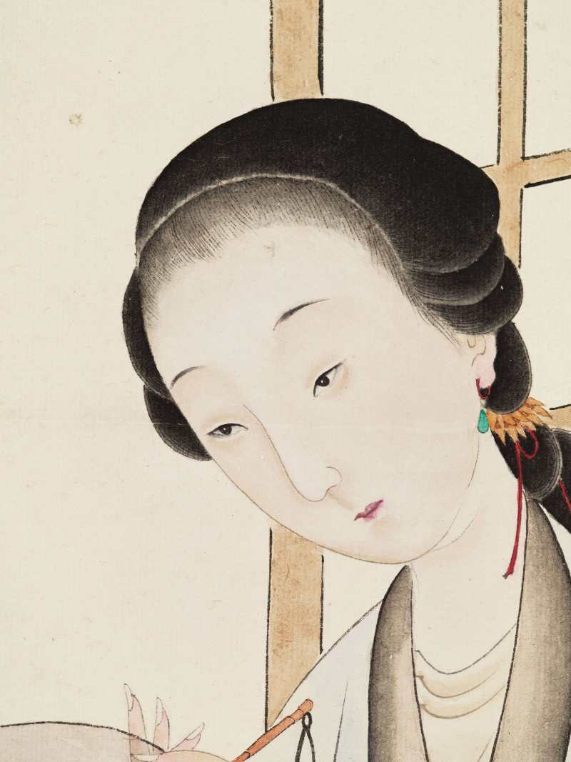 俞明 执扇仕女 - 图12