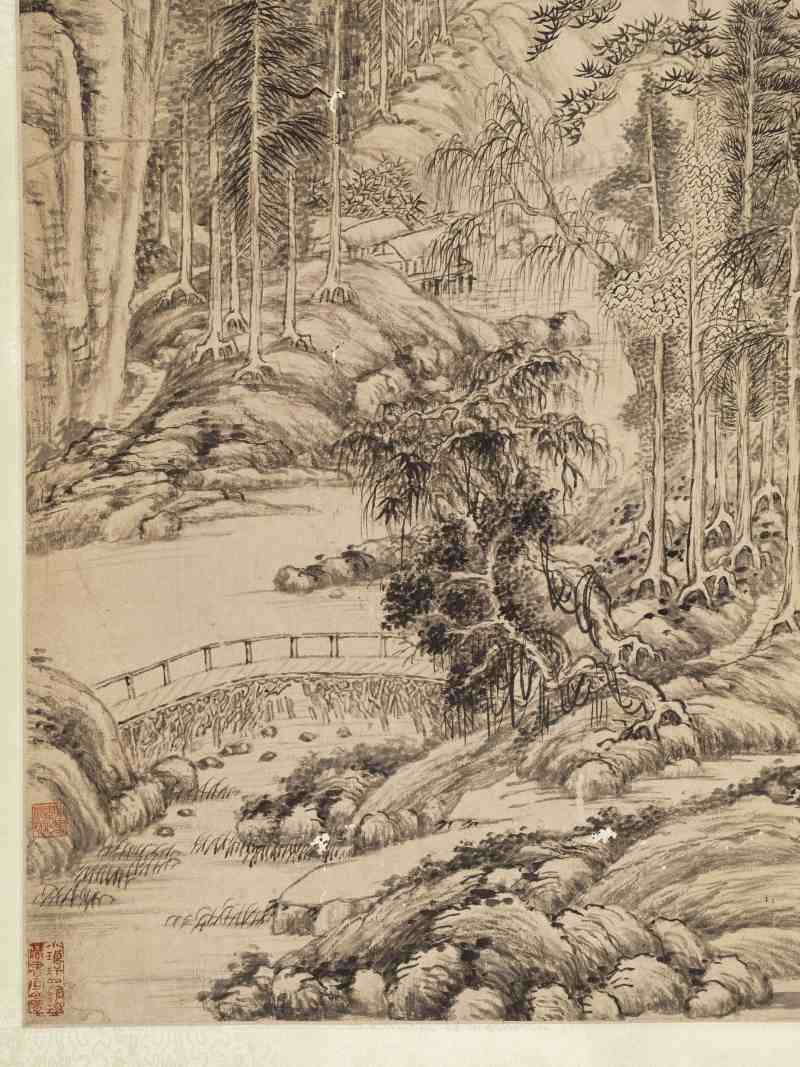 雍正二年（1724年）作 黄鼎 仿董源山水 - 图5