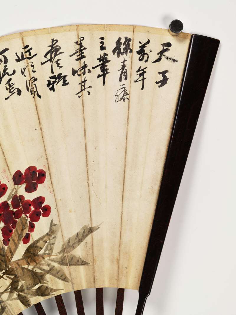 辛未（1931年）作 汤滌、黄山寿、金梦石 山水成扇两柄 - 图3