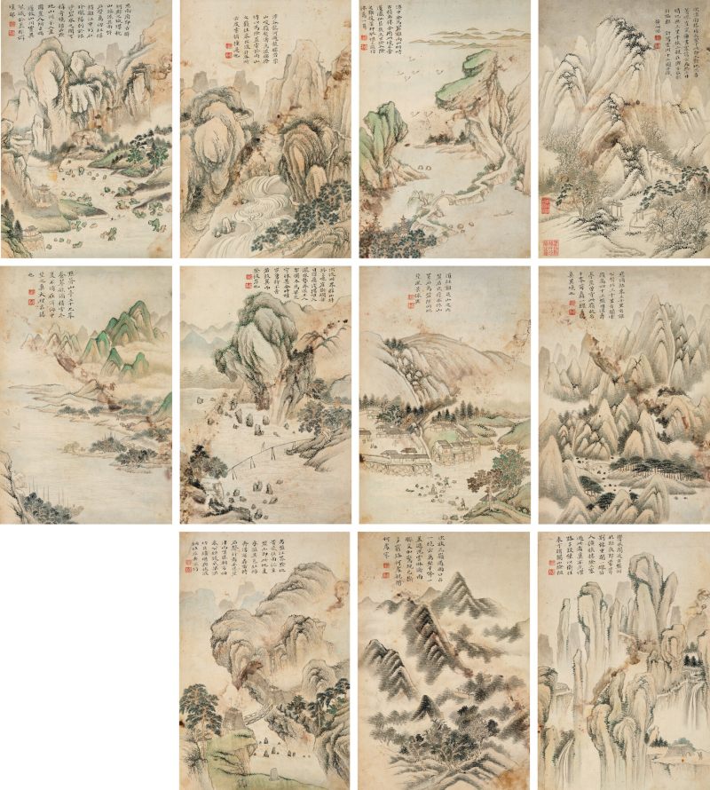 黄向坚（款） 云川十二景