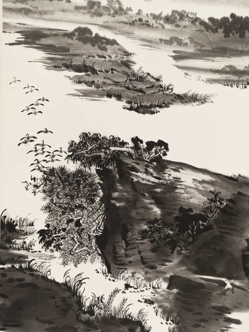 庚申（1980年）作 陆俨少 蒲汀凫起 - 图3