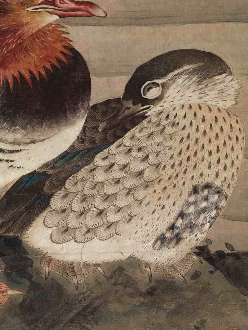 童衡（款） 梅雀鸳鸯 - 图12
