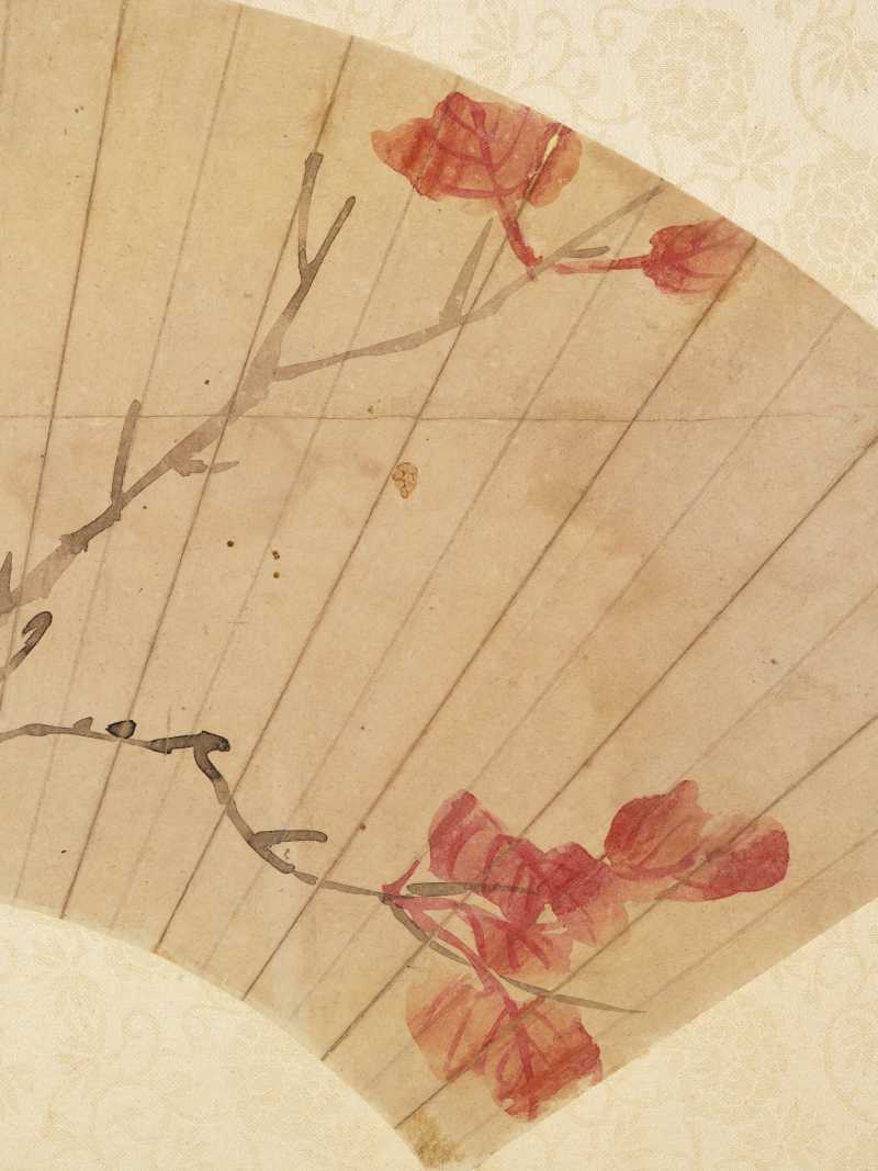 同治癸酉（1873年）作 周闲 花卉二帧 - 图5