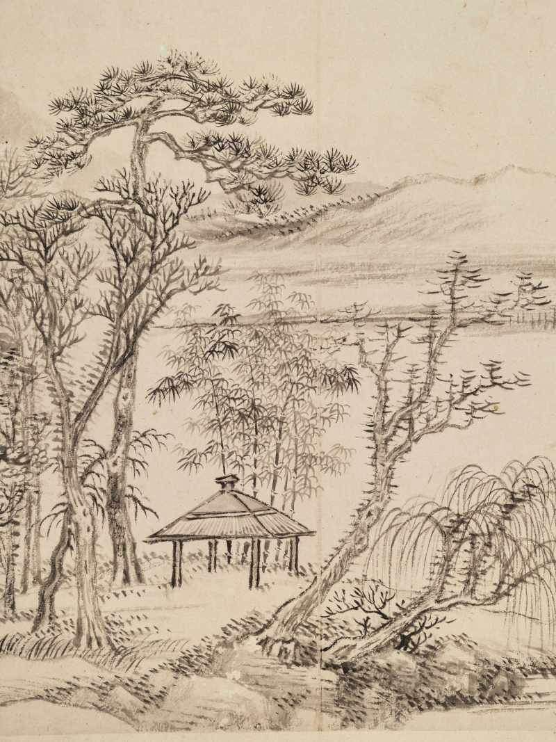 庚申（1680年）作 王翚（款） 仿元人山水二帧 - 图16