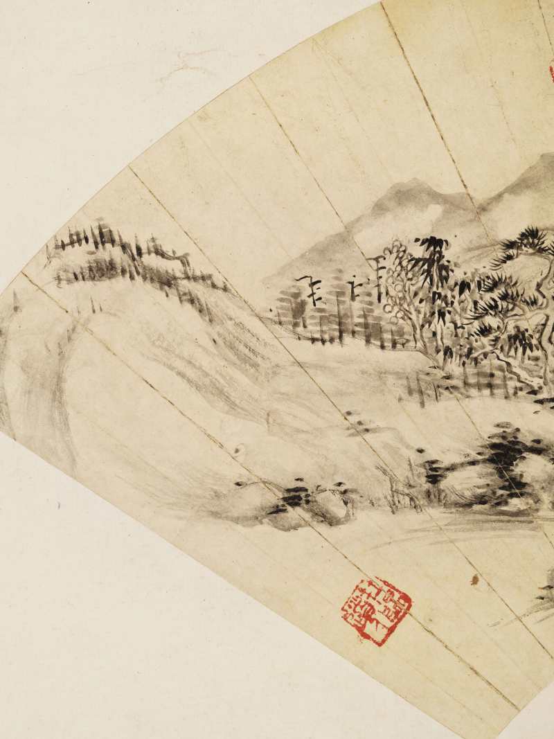 张洽 拟范华原山水 - 图6