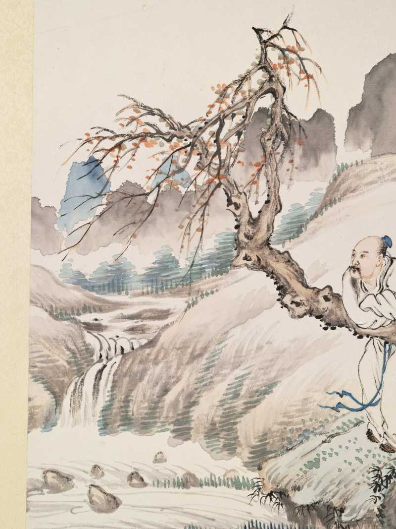 丁丑（1877年）作 莲溪、姚琛 花卉人物四帧 - 图22