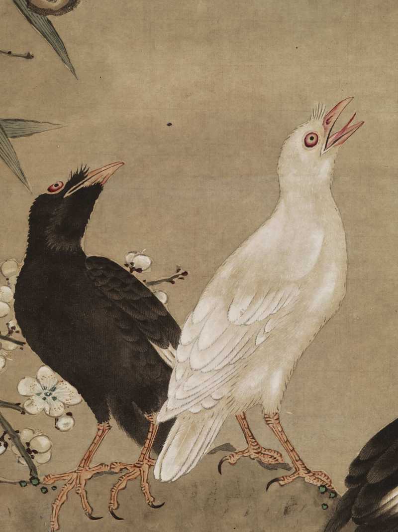 童衡（款） 梅雀鸳鸯 - 图14