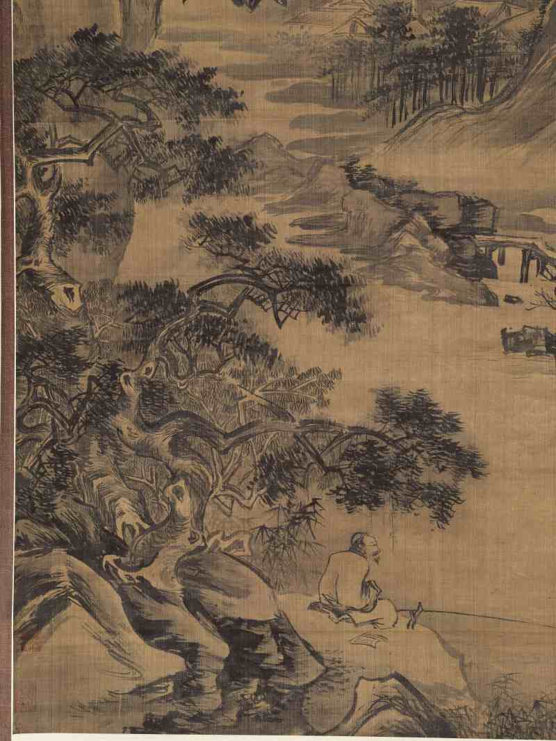 周臣（款） 溪山独钓 - 图5