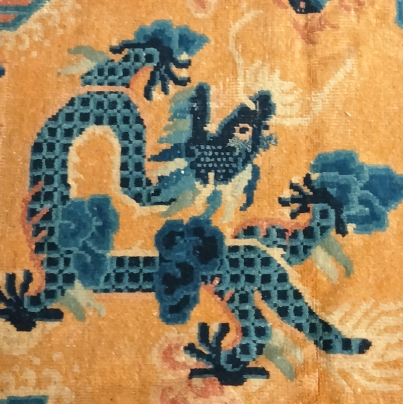 清 太和殿用九龍紋地毯 - 图5