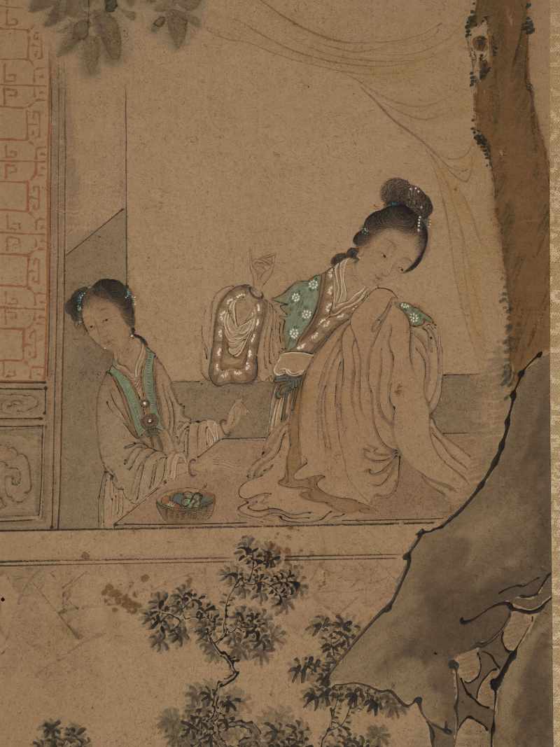 乙亥（1815年秋） 王崧 仕女四屏 - 图23