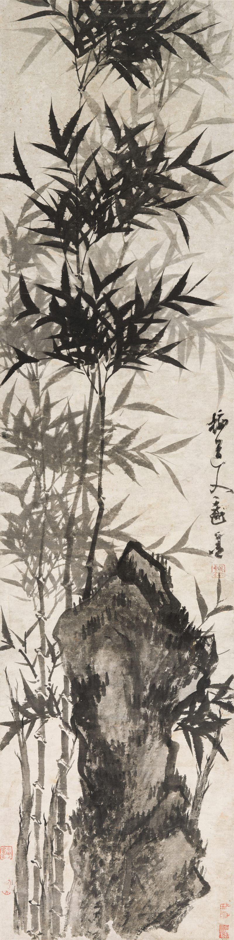 吴镇（款） 墨竹