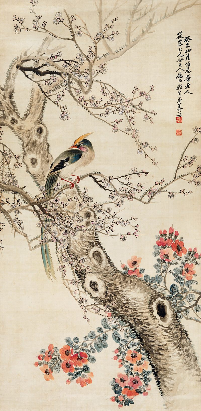 癸巳（1893年）作 姜筠 长寿繁华