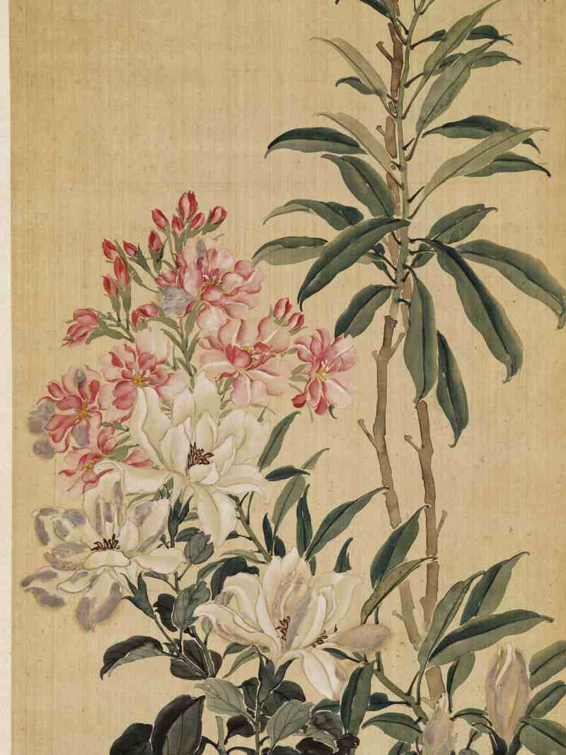 光绪丙午（1906年）作 慈禧（款） 花卉四屏 - 图23