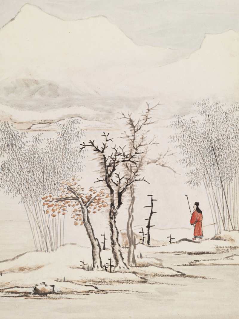 张深 山水人物册 - 图19