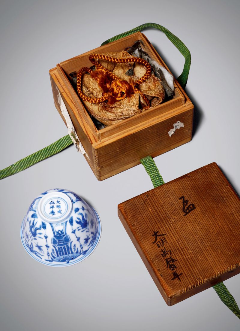 清康熙青花“五穀豐登”圖小杯 - 图2