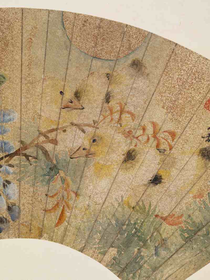 庚寅（1890年）、己丑（1889年）作 朱偁、陆恢、朱梦泉 花鸟三帧 - 图5
