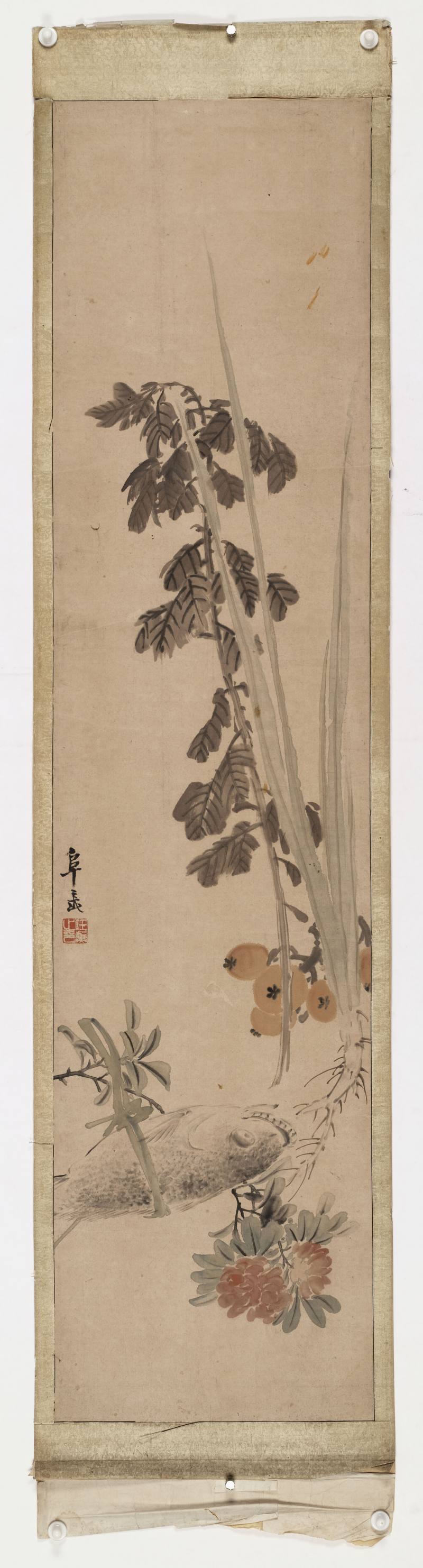任薰 花卉四屏 - 图2