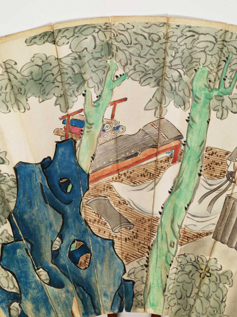 玄默掩茂（1922年）作 吴仲熊 停琴赏荷·铸剑图 - 图13