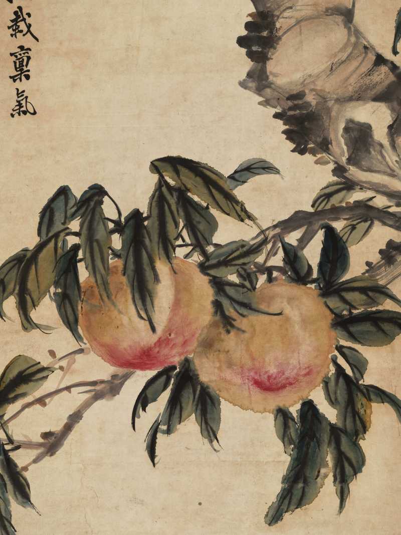 壬申（1932年）作 赵士鸿 五桃图 - 图5