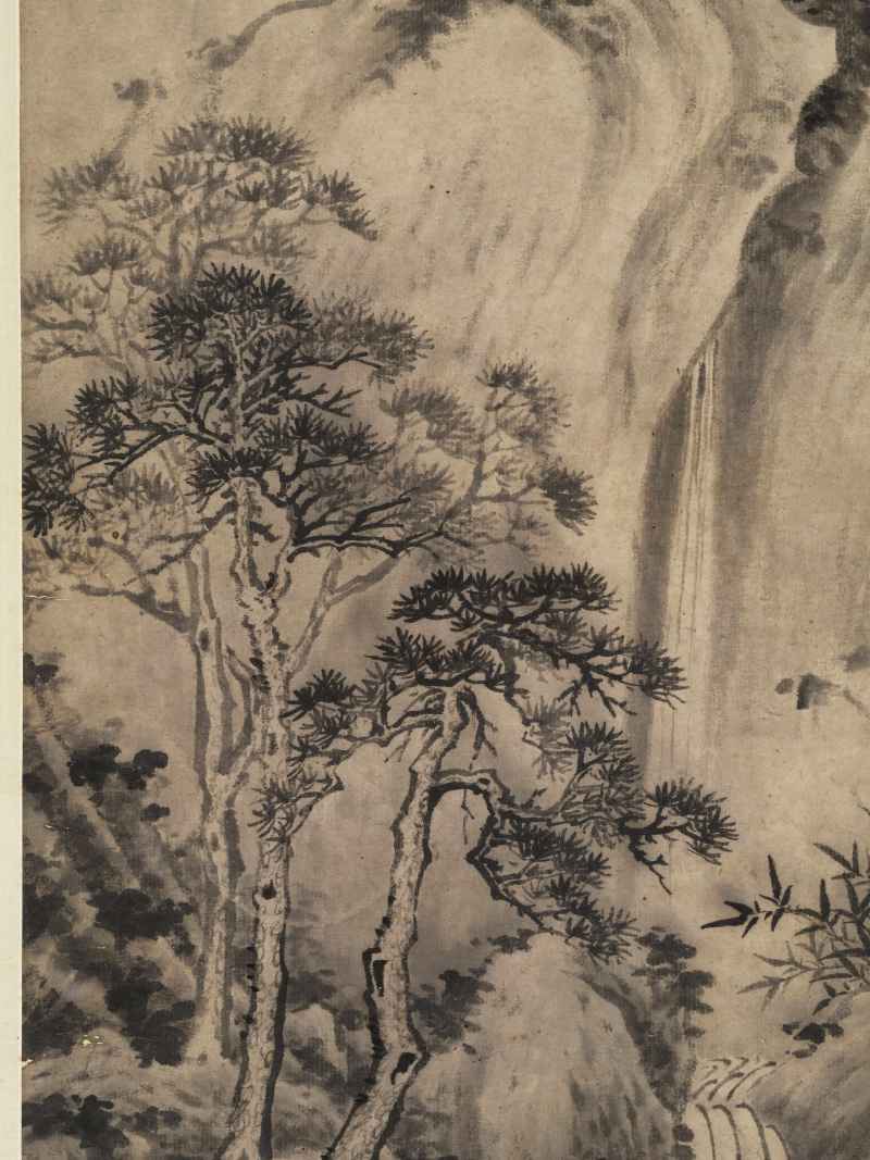 吴镇（款） 长松泉石图 - 图13