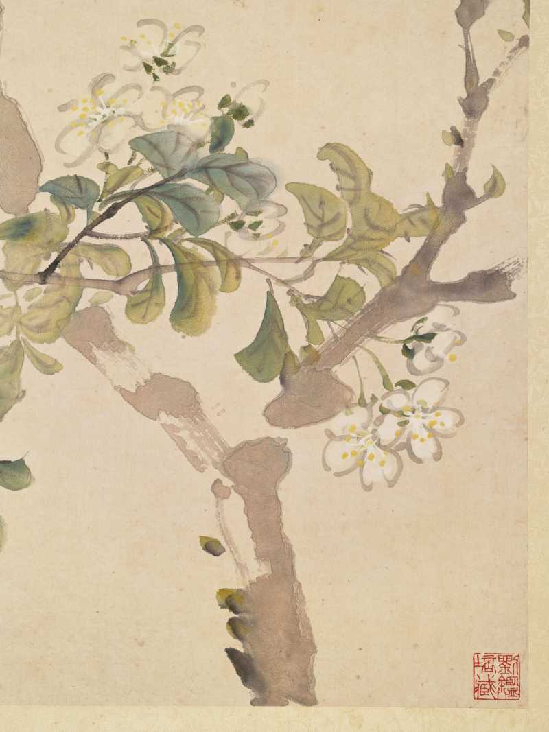 丁丑（1877年）作 莲溪、姚琛 花卉人物四帧 - 图16