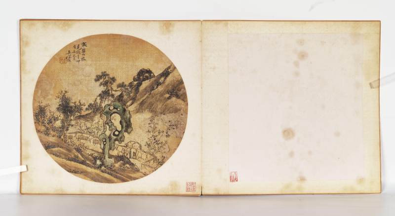 戊戌（1898年）作 任预 仿古山水册 - 图38