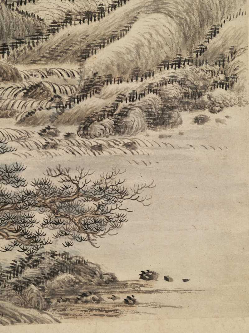 庚申（1680年）作 王翚（款） 仿元人山水二帧 - 图9