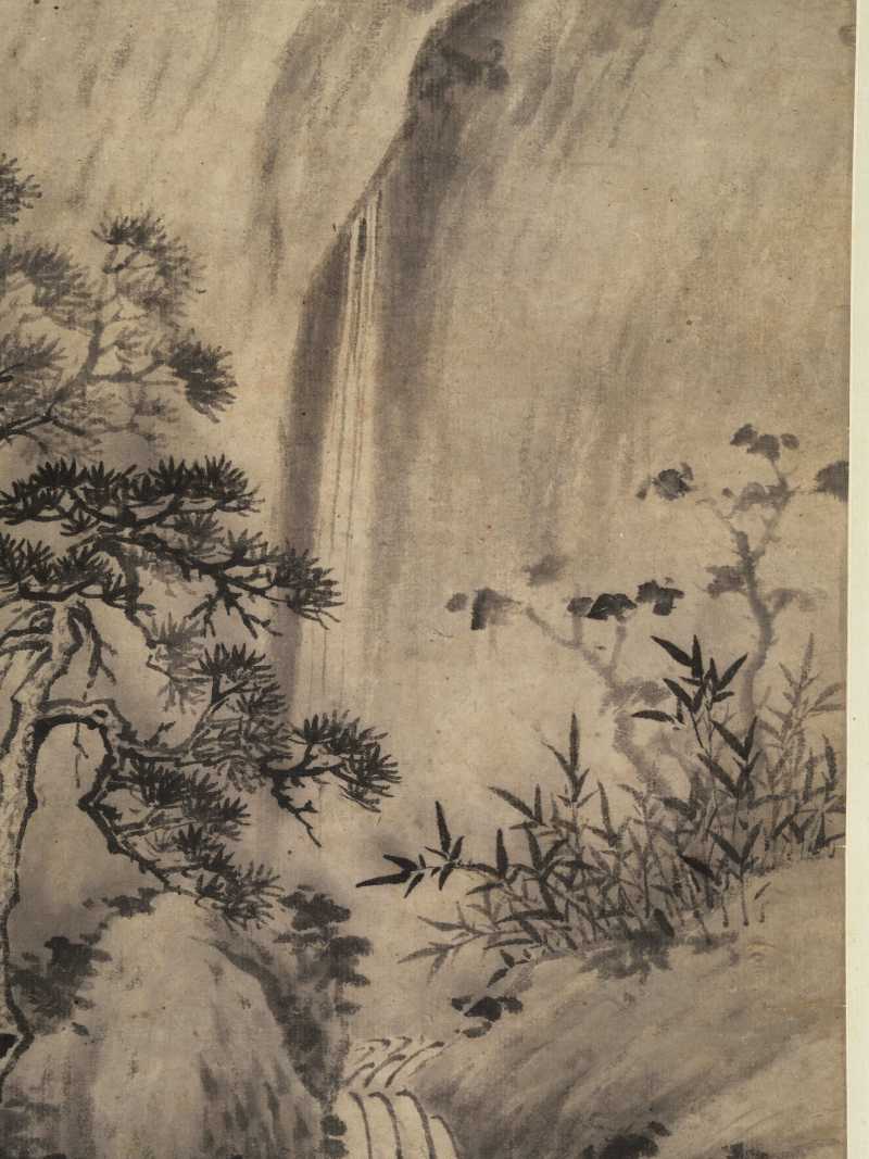 吴镇（款） 长松泉石图 - 图14