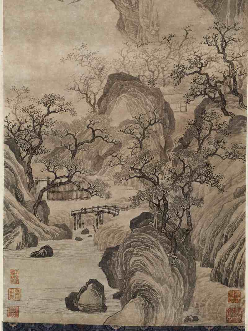 唐寅（款） 云山烟树图 - 图4